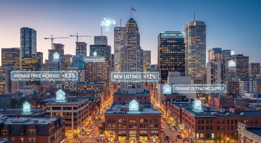 Urban environment showcasing Canadian real estate market trends and growth